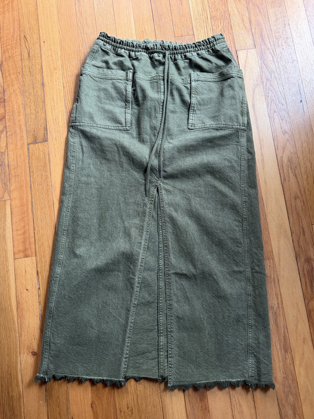 Free people green maxi skirt
